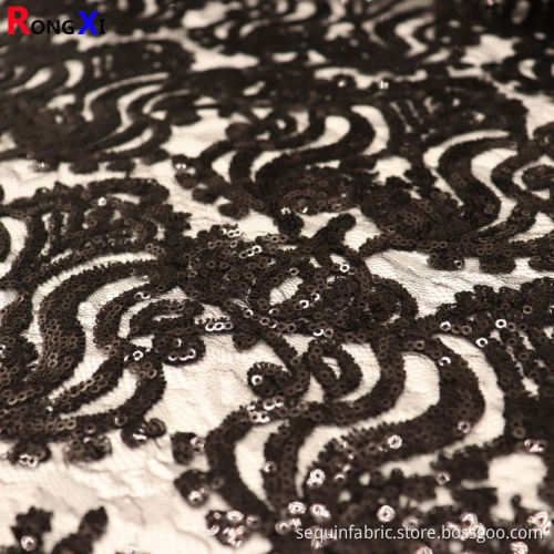 Hot Selling Yellow Sequin Lace